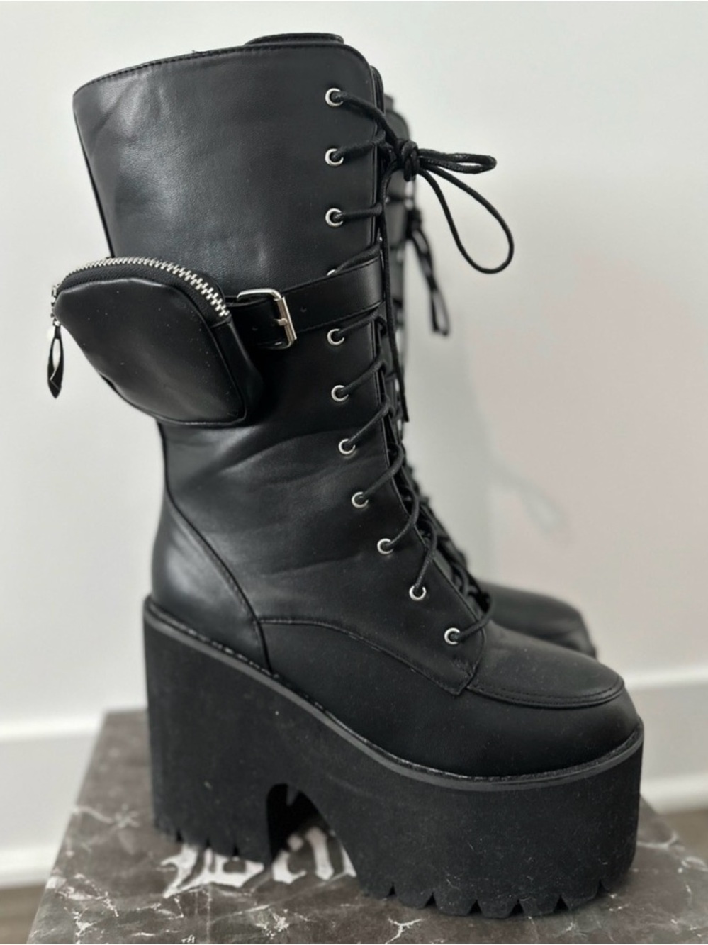 Dolls Kill NY/LA Knee High Platform Boots Size 8 NWT - Picture 3 of 7